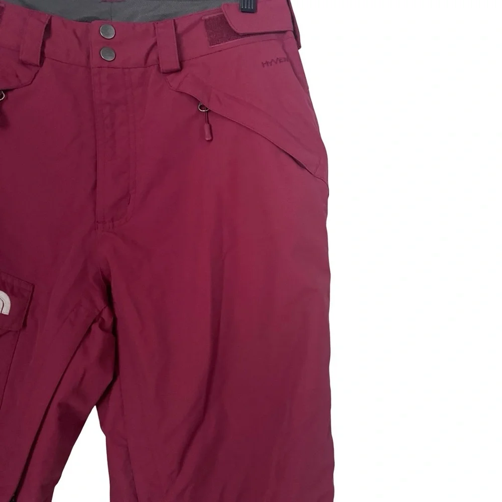North Face Mens Small Red Ski Snow Pants Suit Bibs Snowboard Winter Pant Guys